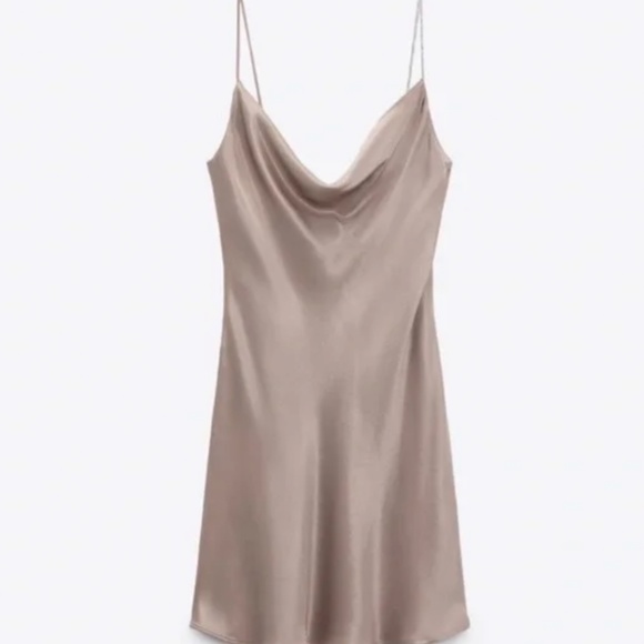 Zara Dresses & Skirts - ZARA RHINESTONE STRAP SLIP DRESS (NWT)